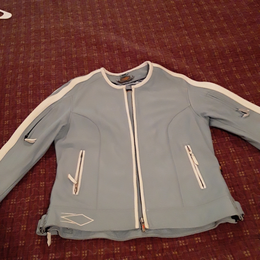 Leather Motorcycle chaps and jacket